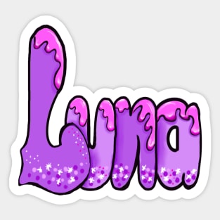 Luna the best personalised gifts Sticker